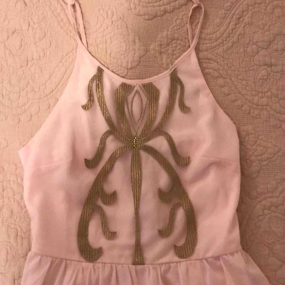 Light pink and gold dress